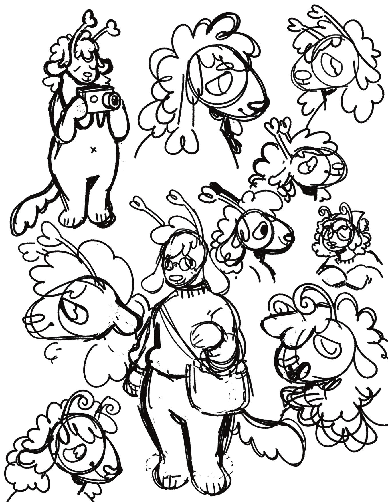 First Fluffle concept sketches